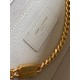 Saint Laurent Kate Medium Chain Bag In White Grain De Poudre Leather