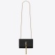 Saint Laurent Kate Small Tassel Bag In Black Grain De Poudre Leather