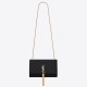 Saint Laurent Kate Medium Tassel Bag In Black Smooth Leather