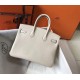 Hermes Birkin 25 Bag In Beton Clemence Leather with GHW