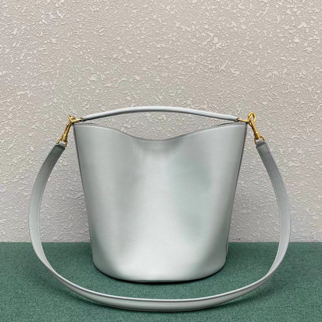 Celine Bucket 16 Bag In Mineral Smooth Calfskin