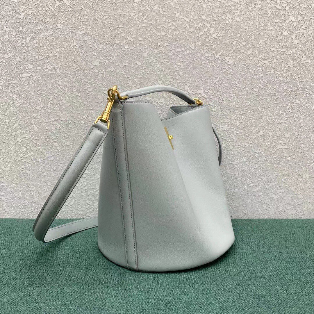 Celine Bucket 16 Bag In Mineral Smooth Calfskin