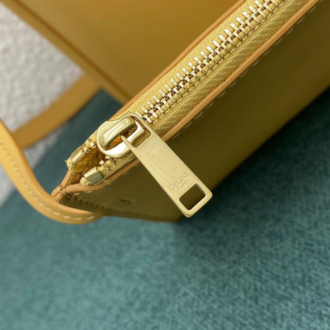 Celine Bucket 16 Bag In Yellow Soft Bare Calfskin