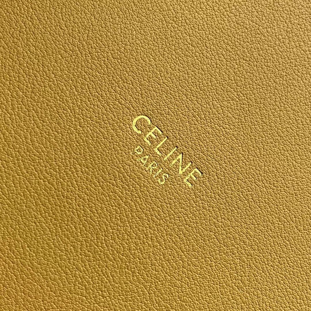 Celine Bucket 16 Bag In Yellow Soft Bare Calfskin