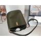 Celine Bucket 16 Bag In Dark Olive Grained Calfskin