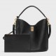 Celine Bucket 16 Bag In Black Grained Calfskin