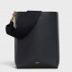 Celine Sangle Small Bucket Bag In Black Calfskin