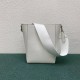 Celine Sangle Small Bucket Bag In White Calfskin