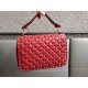 Valentino Rockstud Spike Medium Bag In Red Nappa Lambskin