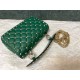 Valentino Rockstud Spike Small Bag In Green Nappa Lambskin