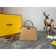 Fendi Peekaboo ISeeU Petite Bag In Beige Nappa Leather