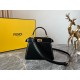 Fendi Peekaboo ISeeU Petite Bag In Black Nappa Leather