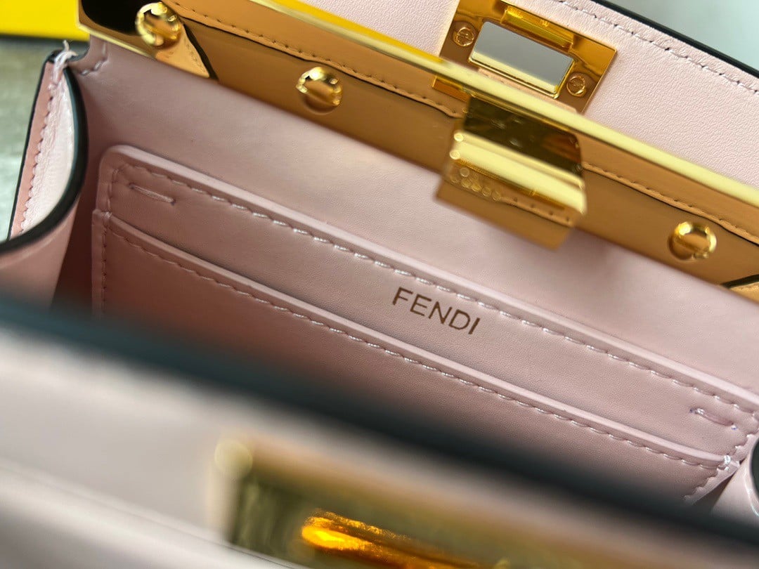 Fendi Peekaboo ISeeU Petite Bag In Pink Nappa Leather