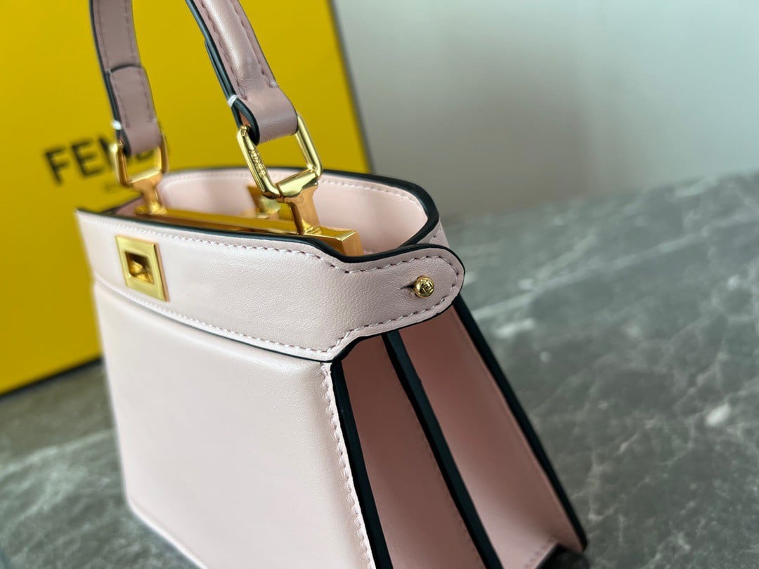 Fendi Peekaboo ISeeU Petite Bag In Pink Nappa Leather