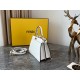 Fendi Peekaboo ISeeU Petite Bag In White Nappa Leather