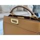 Fendi Peekaboo ISeeU Small Bag In Beige Calfskin