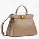 Fendi Peekaboo ISeeU Small Bag In Grey Calfskin