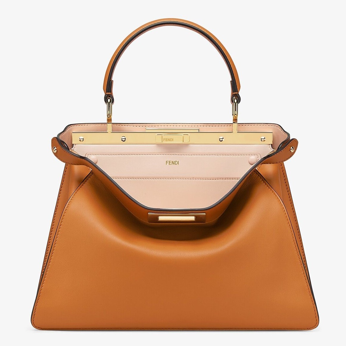 Fendi Peekaboo ISeeU Medium Bag In Brown Calfskin