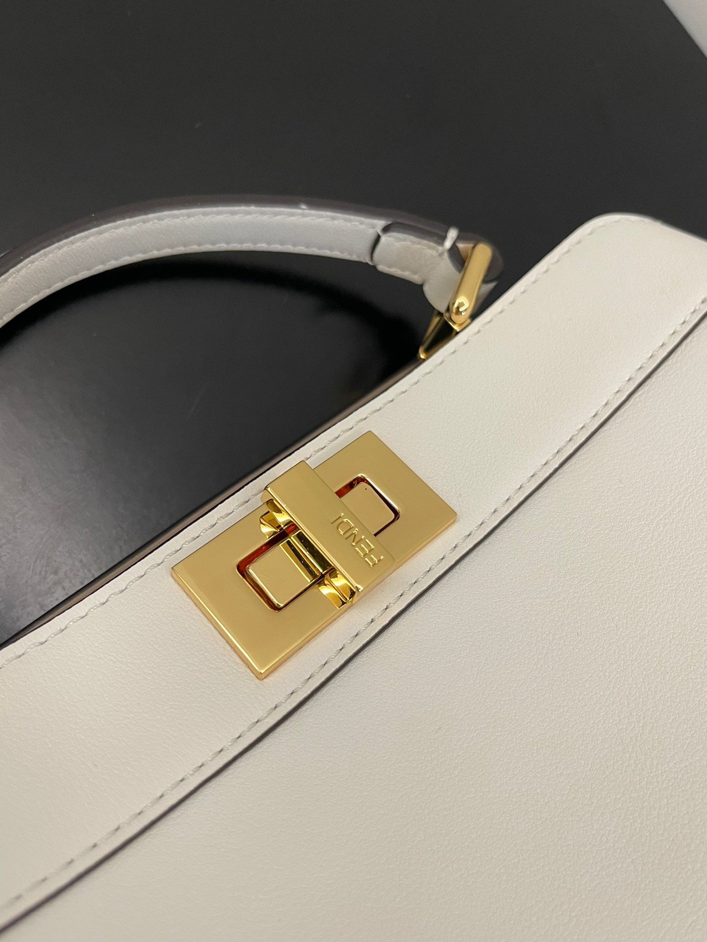 Fendi Peekaboo ISeeU Medium Bag In White Calfskin