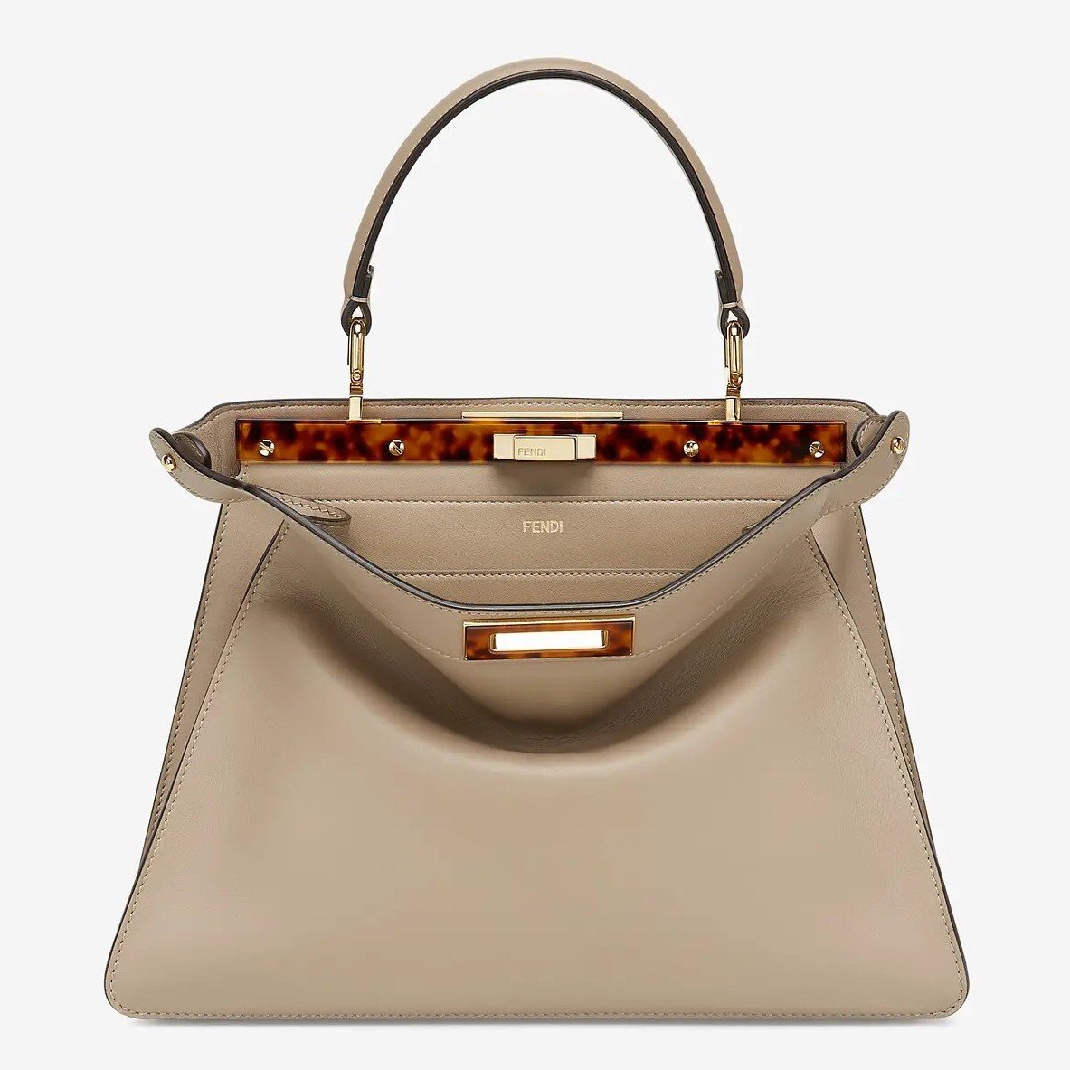 Fendi Peekaboo ISeeU Medium Bag In Grey Calfskin