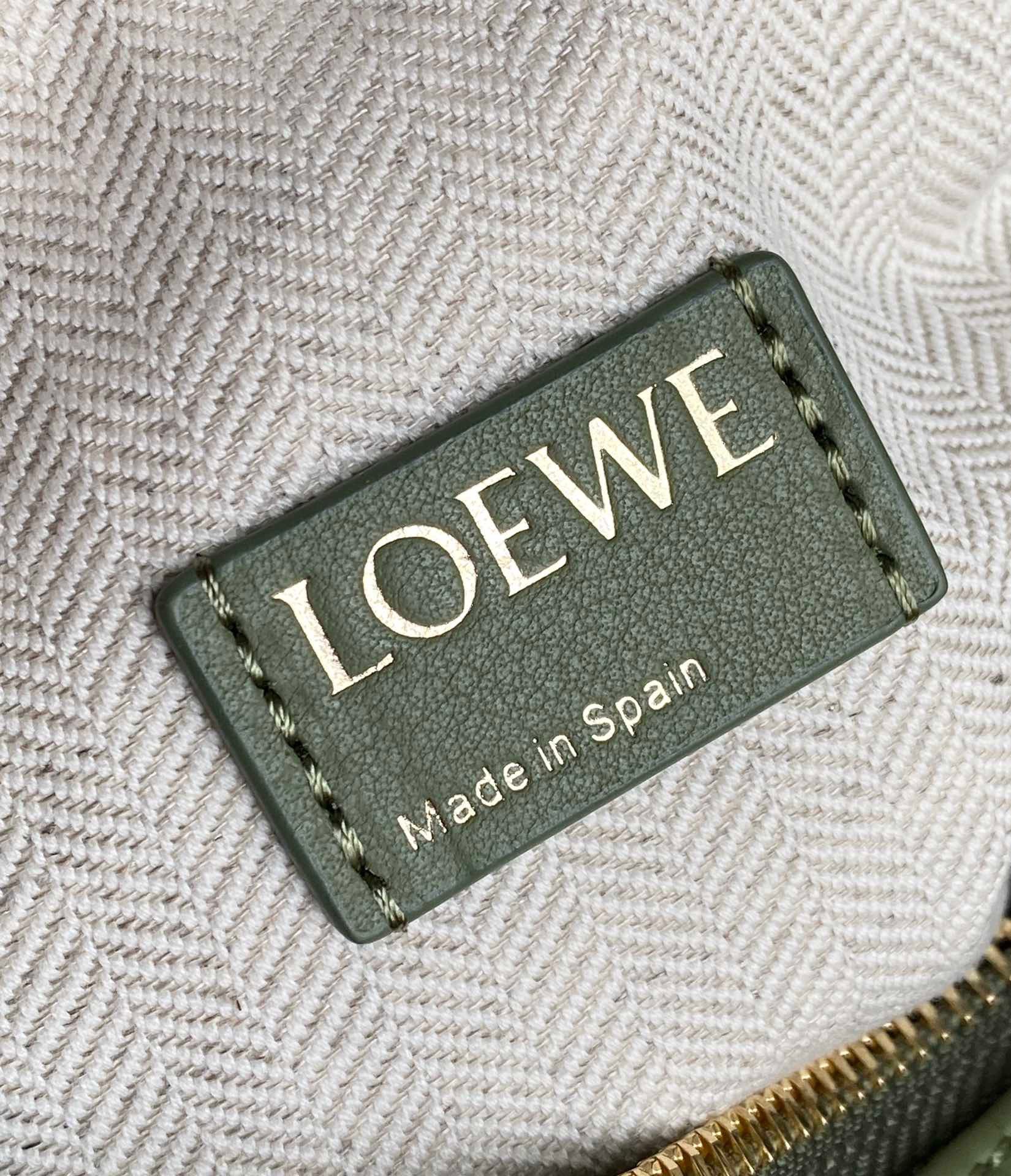 Loewe Cubi Small Bag In Green Anagram Jacquard