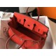 Hermes Birkin 25 Bag In Red Clemence Leather with GHW