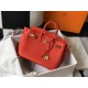 Hermes Birkin 25 Bag In Red Clemence Leather with GHW