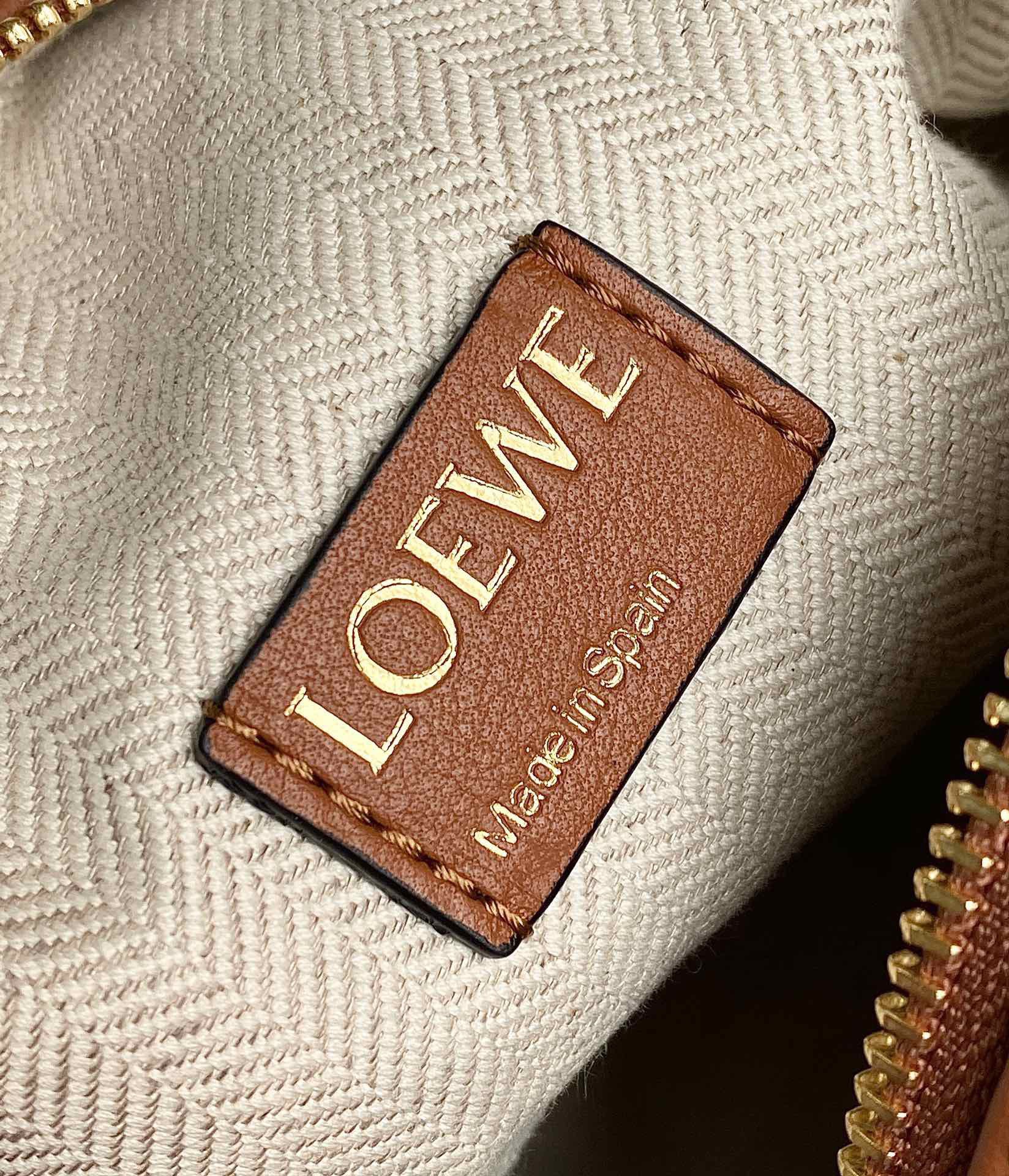 Loewe Cubi Medium Bag in Ecru Anagram Jacquard