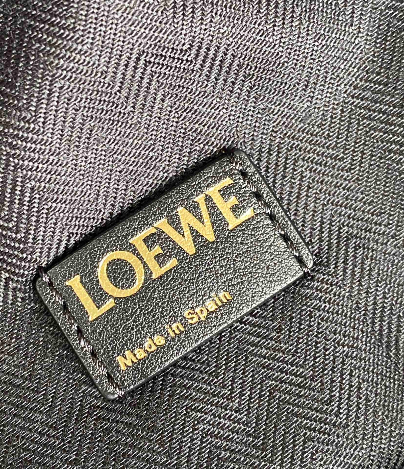 Loewe Cubi Medium Bag in Black Anagram Jacquard