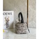 Loewe Cubi Medium Bag in White Anagram Jacquard