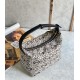 Loewe Cubi Medium Bag in White Anagram Jacquard