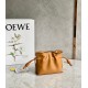 Loewe Flamenco Nano Clutch In Brown Nappa Leather