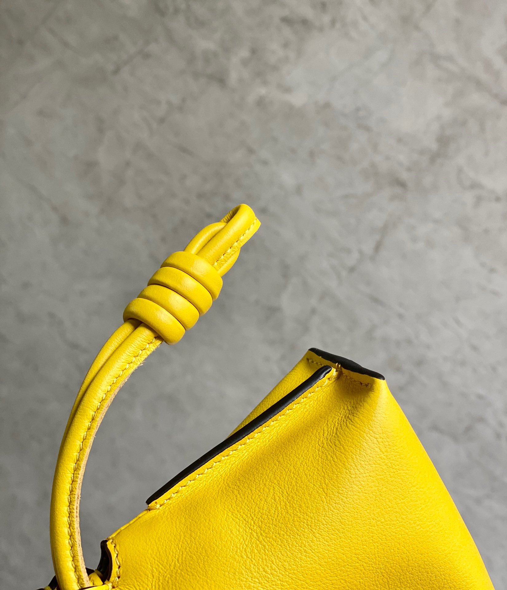 Loewe Flamenco Nano Clutch In Yellow Nappa Leather