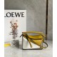 Loewe Puzzle Mini Bag In Ochre/White/Taupe Calfskin