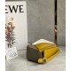 Loewe Puzzle Mini Bag In Ochre/White/Taupe Calfskin