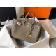 Hermes Birkin 25 Bag In Taupe Clemence Leather with GHW