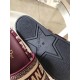 Dior Dway Slides In Bordeaux Oblique Embroidered Cotton