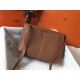 Hermes Halzan 31cm Bag In Gold Clemence Leather