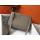 Hermes Halzan 31cm Bag In Tourterelle Clemence Leather