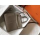 Hermes Halzan 31cm Bag In Tourterelle Clemence Leather