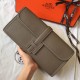 Hermes Jige Elan 29 Clutch Bag In Taupe Epsom Leather