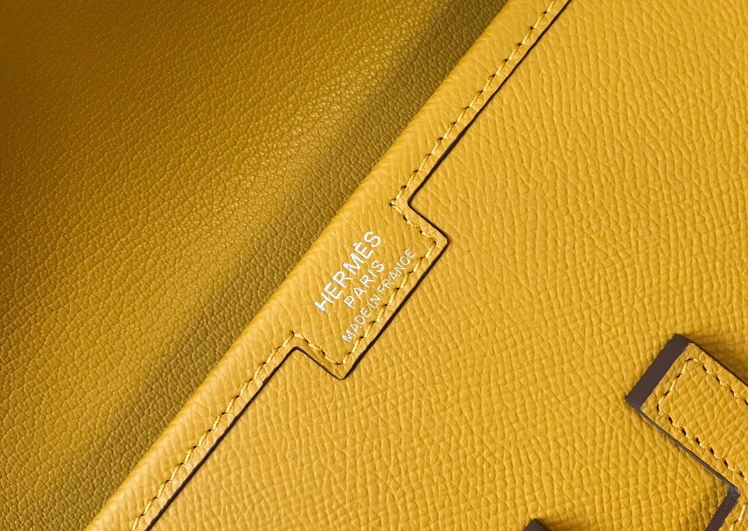 Hermes Jige Elan 29 Clutch Bag In Yellow Epsom Leather