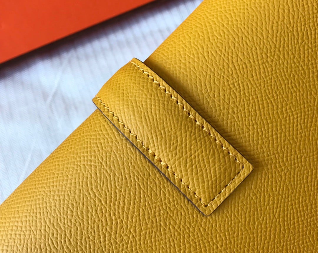 Hermes Jige Elan 29 Clutch Bag In Yellow Epsom Leather