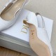 Dior J'Adior Slingback Pumps 65mm In White Cotton Embroidery