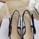 Dior J'Adior Slingback Pumps 65mm In Black Dotted Swiss