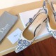 Dior J'Adior Slingback Pumps 65mm In Blue Toile de Jouy Cotton