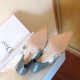 Dior J'Adior Slingback Pumps 65mm In Grey Toile de Jouy Cotton