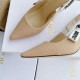 Dior J'Adior Slingback Pumps 65mm In Nude Technical Fabric