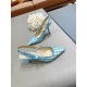 Dior J'Adior Slingback Pumps 65mm In Blue Houndstooth Embroidery