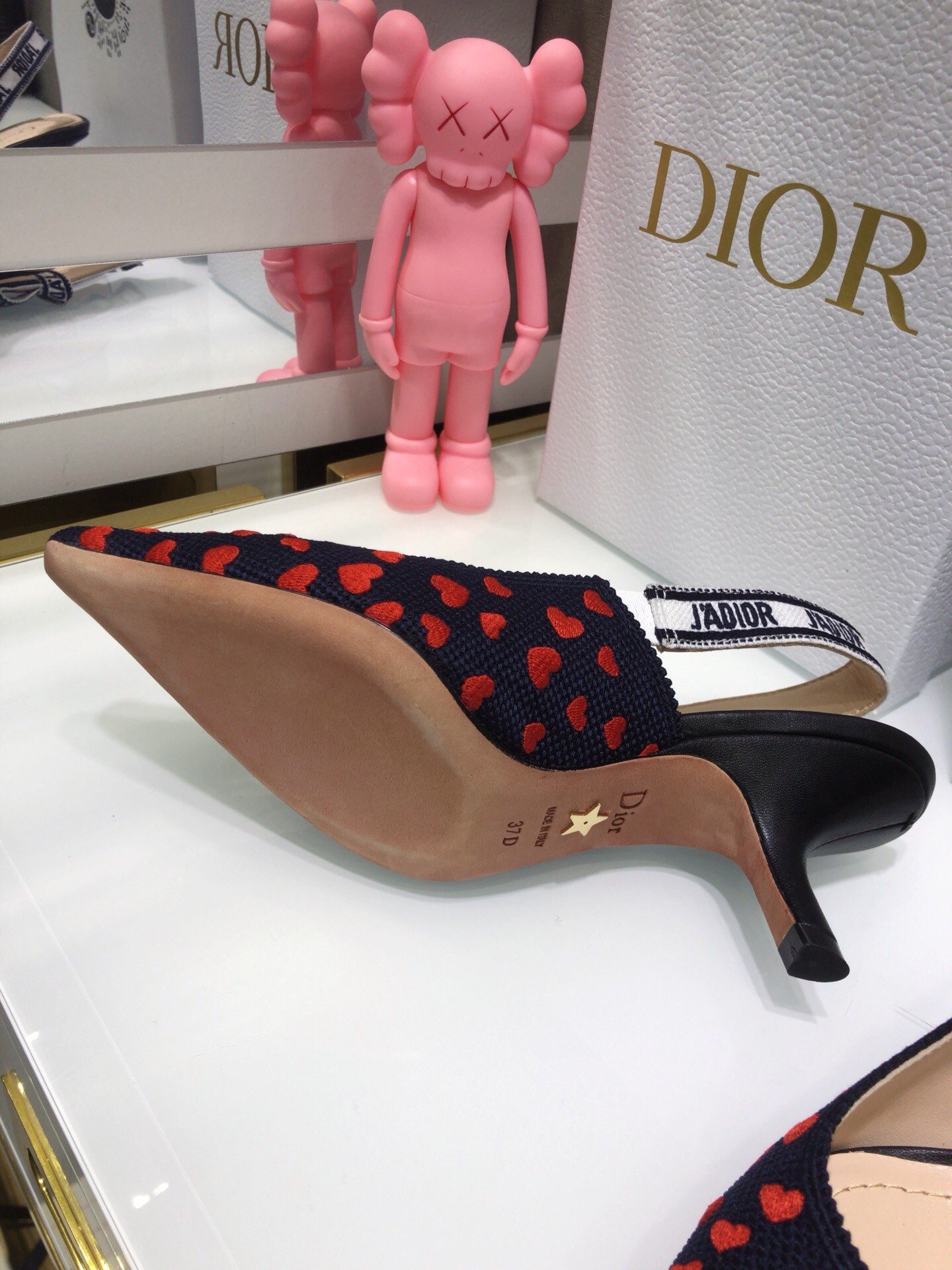 Dior J'Adior Slingback Pumps 65mm In Hearts I Love Cotton